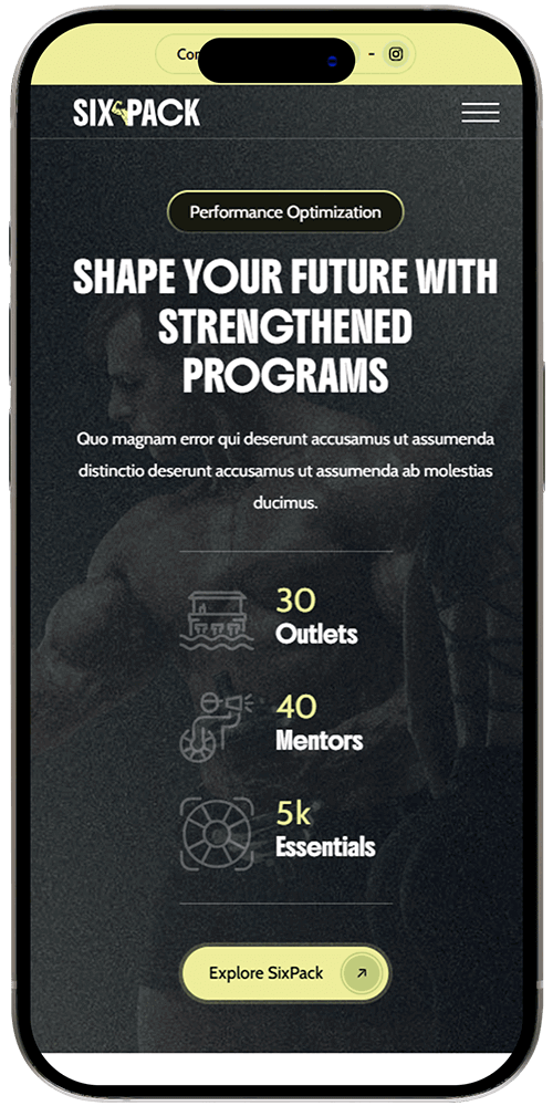 sixpack-mobile-view